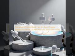 Flacone contagocce in vetro per olio per capelli nero smerigliato trasparente per profumo di olio essenziale 15ml 30ml 50ml 100ml