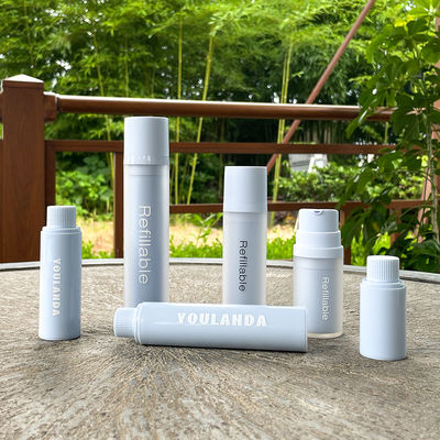 comprare Flacone airless ricaricabile in PET ecologico da 15 ml 30 ml 50 ml, flacone con pompa in PET, riciclabile, flaconi con pompa airless per cosmetici online manufacture