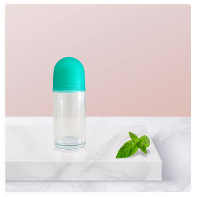 Bottiglia in vetro a rotoli da 50 ml Bottiglia a rotoli trasparente per deodoranti e cosmetici