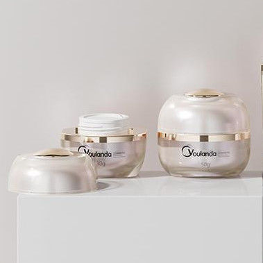 Contenitore di crema vuota acrilica personalizzato 30g 50g Maschera Doppio Vaso di Crema a Parete