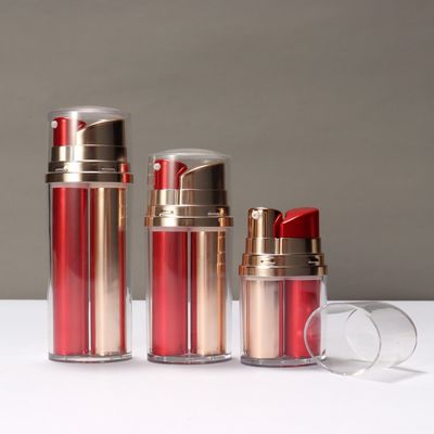 Bottiglia senza aria Pompa di lozione in plastica Pompa doppia tubo Pompa a vuoto Bottiglia cosmetica