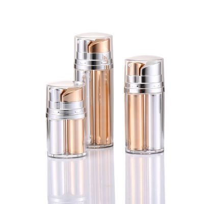 Bottiglia di plastica senza aria Pompa a doppio tubo senza aria Bottiglie per la cura della pelle Bottiglie aspiratrici 10ml 20ml 30ml
