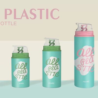 Bottiglia senza aria mono di plastica per la cura della pelle ecologica Bottiglie cosmetiche con pompa