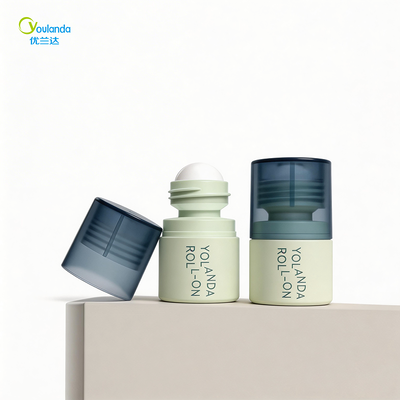 Nuovo flacone roll-on cilindrico in PP da 20 ml - Roller ball ricaricabile per crema liquida, siero, profumo, lozione per il corpo - Packaging cosmetico serigrafato